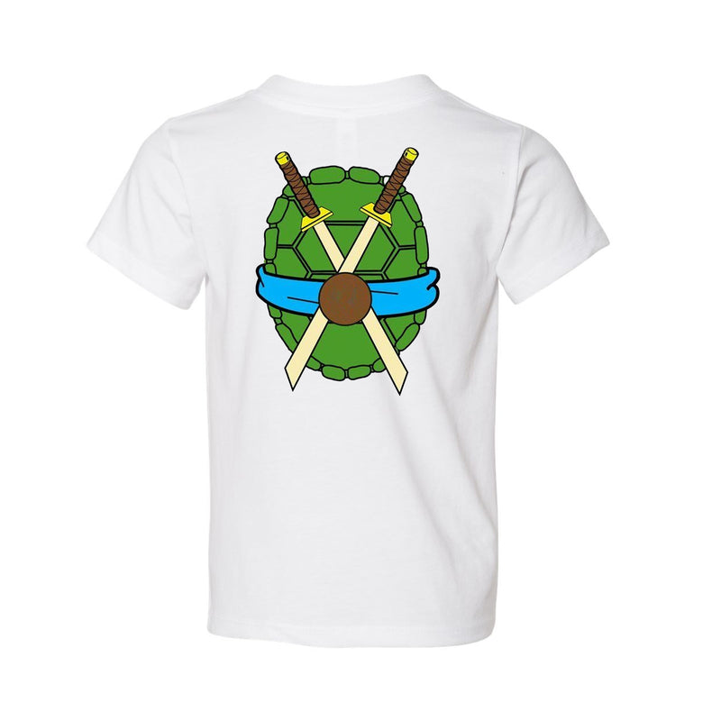 Ninja Turtle Birthday T-Shirt - Bella Canvas 3001T Toddler Tee - Jermaine - Front + Back
