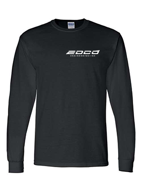 EDCO - Logo (1C  - White) - Screen Print - Long Sleeve - Gildan 8400