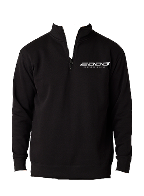 EDCO - Logo (1C  - White) - Embroider - Quarter-Zip Fleece - Cotton Heritage M2475